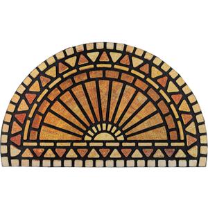 CHICHIC Welcome Door Mat 18 x 30 Inch Front Doormat Outdoors for Home Entrance Outdoors Mat for Outside Entry Way Doormat Entry Rugs, Heavy Duty Non Slip Rubber Back Low Profile, Semicircle