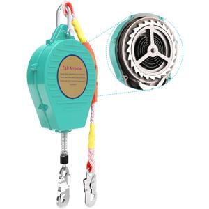 23ft Self Retracting Lifeline 330lbs Fall Arrester Fall Protection with Alloy Steel Hook & Steel Wire Rope