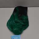 BERON 14" Women Girls Short Curly Bob Wavy Wig Synthetic Heat Resistant with Wig Cap (Black Mixed Green)