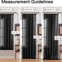 Pinch Pleated Sheer Curtains 80 Inches Long Light Filterring Sheer Semi Voile Drapes Pinch Pleated Curtains for Living Room Bedroom(Black, 42 W x 80 L, 2 Panels)