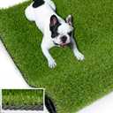 Artificial Grass Outdoor Turf, 4 x 5 FT 0.8" Thick Fake Grass Rug Realistic Synthetic Grass Carprt Decor Soft Astroturf Mat for Patio Backyard Garden Balcony