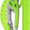 Mr. Pen- Geometry Compass and Protractor Set, 6 Inch Compass, 6 Inch Protractor, Drawing Tool for School, Clear Plastic, Easy Grip, Precision Design for Math, Art, Drafting, Architecture (Light Green)