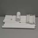 Haddockway Wooden Coat Rack Stand with 8 Hooks New Zealand Pine 3 Adjustable Coat Standing Tree Easy Assembly for Coats, Hats, Scarves and Handbags for Entryway, Hallway, Bedroom, Office, white (1 PC)