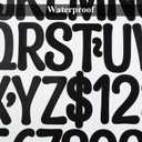 8 Sheets 2 Inch Letter Number Stickers, 376 Pieces Self Adhesive Vinyl Capital Alphabet Punctuation Stickers for Scrapbook, Mailbox, Crafts and DIY, Green
