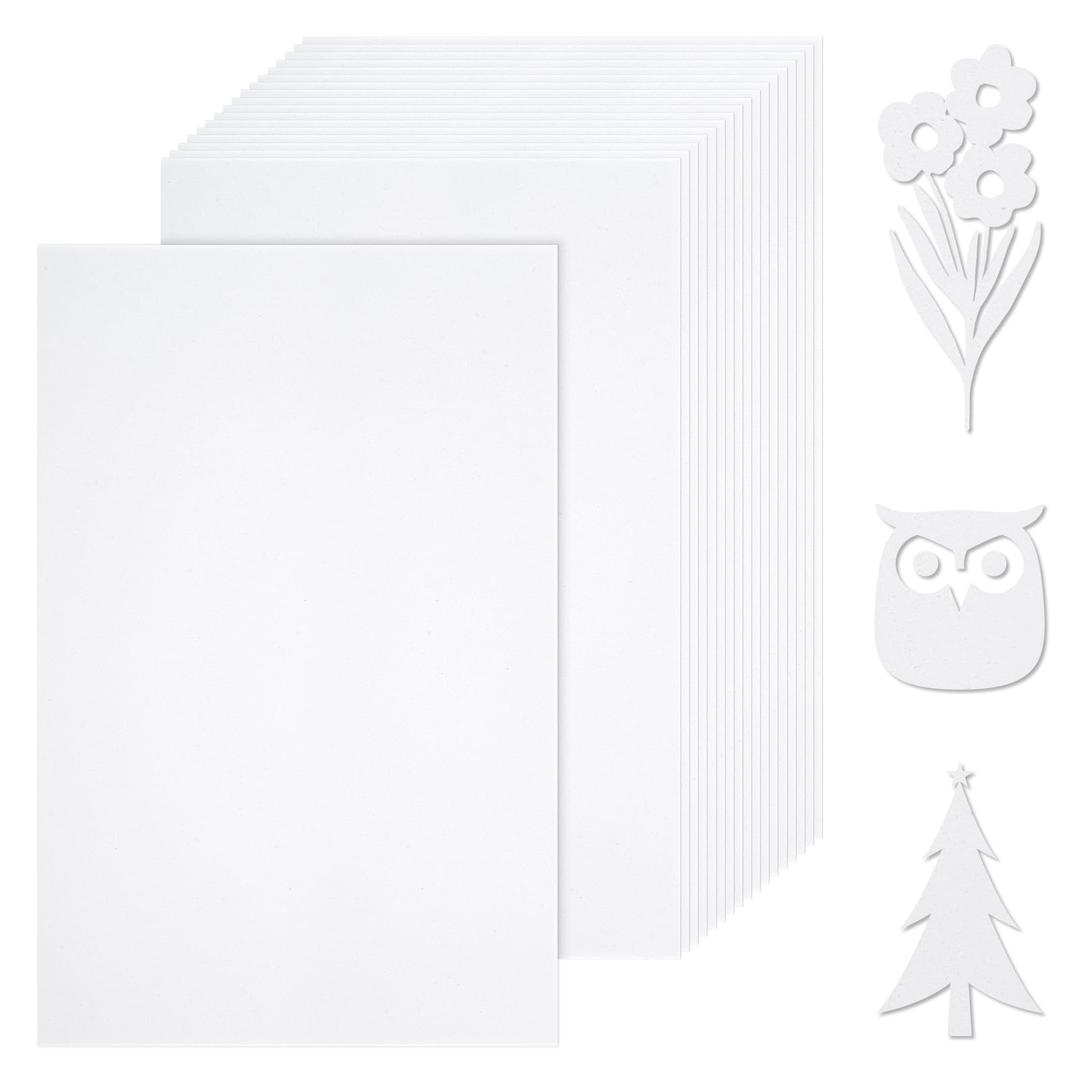 18 Sheets Foam Sheets, White Eva Foam Paper 5.5 x 8.5 Inch, 2 mm Thick for Arts and Crafts School Project Scrapbooking DIY Cosplay