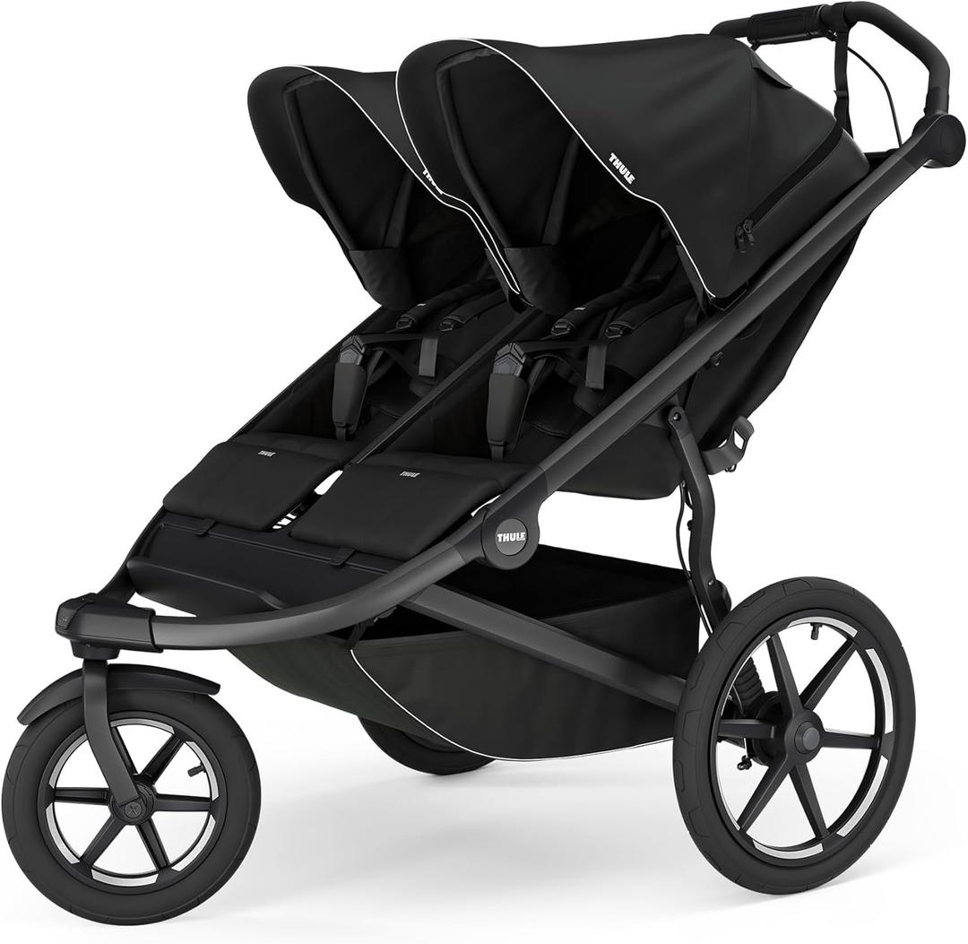 Thule Urban Glide 3 Single Child All-Terrain Stroller, Full-Suspension System, Air-Filled Tires, Upright seat with Adjustable Recline and Built-in legrest (Double, Black)