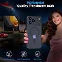 2 x Magnetic Slim Fit Case for iPhone 17 Pro Max 6.9", Compatible with MagSafe, Matte Hard PC Protective Cover, Military Grade Drop Protection, Full Camera Protection, Anti-Scratch Phone Case (Black)