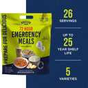 Augason Farms 72 Hour Emergency Food Supply Kit, Dehydrated Meal Survival Food Pouches for 1 Person - 26 Servings