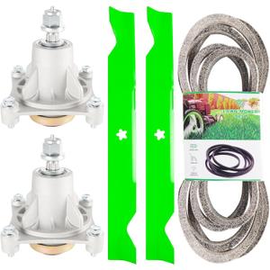 Deck Spindle Kit for 46 Inch Poulan Husq Varna Po Ulan RZ 4623 Z246 RZ4619 RZ5422 Includes 2 174356 Spindle 2 21546611 Blade 1 539117245 Be lt