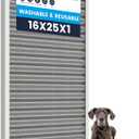 16x25x1 Air Filter-MERV 8, Washable & Reusable Electrostatic Filter, AC/HVAC Furnace Filters, Lasts a Lifetime, Permanent Air Filter, Breathe Fresher,Home And Office Actual Size:15.5x24.65x0.82 Inch (25X16X1)