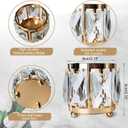 6pcs Tabletop Tealight Crystal Candle holders3.5''x3.5'' Class Votive Holder Home Decoration,Table centerpieces/Wedding Decor,Gorgeous Gift,Tabletop/Centerpiece Votive Holder (French Gold)