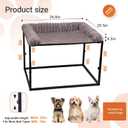 Bedside Dog Bed for Small Dogs & Cats, Height Adjustable Cosleeper Pet Bed Next to Human Bed, Elevated Frame with Washable Cushion, Stable Bed Attachment for Puppies & Kittens