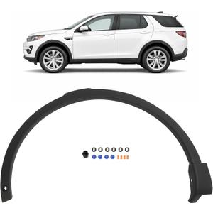 ALMULOO Front Left Fender Flares Compatible with 2015-2017 Land Rover Discovery Sport With Sensor Hole Replacement for LR058527 LR058528, Wheel Arch Covers, Plastic PP Driver Side