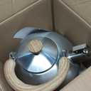 MAXCOOK 18/8 Stainless Steel Tea Kettle for Stovetop (4L / 4.23 Quart Whistling Tea Pot, Wood Handle)-Silver