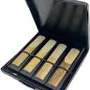 Portable Clarinet Reed Case, Saxophone Reed Storage Case Double-Sided Storage for 8 Reeds, Individual Card Slots Reeds Case Compatible with Alto Tenor Soprano Saxophone Reeds
