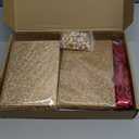 25Pcs Gold Glitter Wedding Invitations with Burgundy Ribbons Laser Cut Invitation Pocket with RSVP Cards Envelopes Blank for Wedding Quinceanera Anniversary (Complete Blank, Templates)