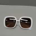miyya Oversized Polarized Sunglasses Women, Trendy Retro Sun Glasses for Women 2025, Oversized Shades, White