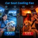 New Upgraded Car Seat Fan that Blow Cold Air for Backseat Rear Facing Headrest Cooling Fan for Car Portable Carseat Usb Car Vent Extender for Baby Small Mini Rechargeable Cooler Head Rest (Black)