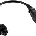 4 x 0.3M IEC C14 to C5 Power Cord, 250V 10A, for Laptop Power Supply, Monitor, Printer and More (0.3M C14 to C5 Power Cord)