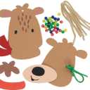Beaded Reindeer Antler Ornament Craft Kit, Makes 12