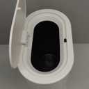 Anzoymx Stainless Steel Bathroom Trash Cans 1.8 Gallons Small Garbage Can with Pop up Lid, Dog Proof Narrow Wastebasket, Slim Waterproof Litter Trash Bins Set for Bedroom, Toilet, Office (White)