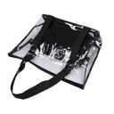 Medium Clear bags, black straps, black logo, 10 pack