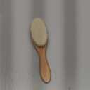 Natemia Wooden Baby Hair Brush - Natural Goat Hair Bristles - Gentle Soft Bristles for Scalp Massage - Cradle Cap Comb for Flake Removal - For Baby Grooming Kit & Toddler Hair Brush