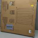 HOOEN Extra Wide Baby Gate for Doorways Stairs 86-105 Inch Wide Pressure Mounted Dog Gates for the House Walk Through Gates Indoor Safety Child Gates for Kids or Pets (86.3"-105") (White)