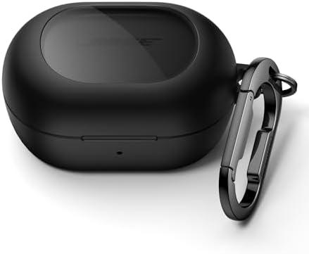 SURITCH Magnetic Cases for Bose New QuietComfort Earbuds (2024) Case Cover, Rugged Shockproof Protective Cover for Bose QuietComfort Earbuds with Magnetic Lok & Carabiner & Cleaning Kit, Black