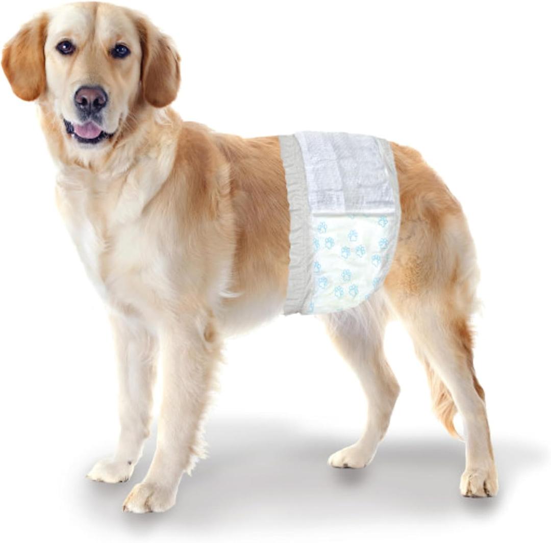 Four Paws Wee-Wee Disposable Male Dog Wraps Male Wraps Medium/Large (36 Count)