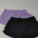 Real Essentials 4 Pack: Girls Athletic Performance Running Shorts with Drawstring & Pockets (Medium, Set 7)