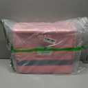 Fireproof File Box with Lock, Document Box Storage Organizer, Suitable for Hanging File Folders in Letter Size, Collapsible File Box, Reflective Strip for Fast Find (12.2"*6"*10.2, Pink) (Small)