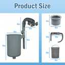 Above Ground Pool Skimmer, Wall Mount Surface Skimmer for Tubular & Inflatable Pools, Adjustable Brackets, Upgraded ABS Float-Resistant Lid, Pool Debris Filter