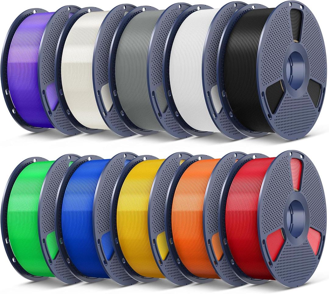 SUNLU PLA Plus 3D Printer Filament, 1.75mm, 10 Colors