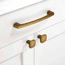 KNOKLOCK 10 Pack 7 Inch(177mm) Kitchen Cabinet Handles Antique Brass Cabinet Pulls Vintage Retro Kitchen Cabinet Hardware Drawer Pulls for Dresser Cupboard Wardrobe