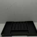 Lifewit Large Silverware Drawer Organizer, Expandable Utensil Tray for Kitchen, BPA Free Flatware and Cutlery Holder, Adjustable Plastic Storage for Spoons Forks Knives, Large, Black