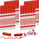 Janlaugh 24 Pcs Washable Markers Bulk Broad Line Markers Coloring Conical Tip Large pens for art projects, Teachers, Party Favors, Donations(Red)