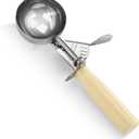 New Star Foodservice 34783 Commercial-Grade Thumb Press Food Disher/Ice Cream Scoop, 18/8 Stainless Steel, 3.75 oz, Size 10, Ivory