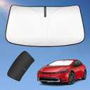 Sun Shade Sunshade for Toyota Prius XW50 2016-2023 Windshield Cover, (NOT for Prius C or Prius V) 2-Layers Sun Shield 240T Silver Coating Sun Visor Window Shade Car Accessories