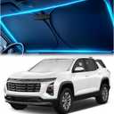 Windshield Sun Shade for Chevrolet Equinox 2018-2023, 2024, 2025, 2026  Custom Fit Sun Shield with Mirror CutOut, Blocks Heat & UV, Foldable with Storage Pouch - Chevy Equinox Windshield Sunshade