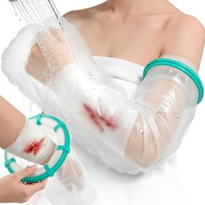 HONYAO Cast Covers for Shower Arm Adult, One-Handed Application Waterproof Shower Sleeve for Arm Cast, No Assistance Needed Reusable Self Protector for Bandage Wound Care Supplies Surgery