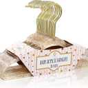 CONCEPTS 20 Pack Baby Hangers Kids Acrylic Non Slip Glitter Clothes Hangers for Toddler Infant Newborn Closet Organizer Small Hangers for Baby Clothes Pants Shirts Space Saving Nursery