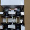 [2 Pack] BESTTEN Keyed Entry Door Knob, Entrance Door Lock, Keyed Different, Standard Ball, Matte Black