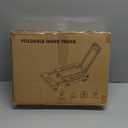 Folding Hand Truck, 500 LB Heavy Duty Luggage Cart, Utility Dolly Platform Cart with 6 Wheels & 2 Elastic Ropes for Luggage, Travel, Moving, Shopping, Office Use, Black