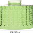 Uonlytech Green Glass Pendant Light Shade 5.90 Inch Decorative Hanging Lamp Shade Replacement for Home Bar Restaurant Lighting, 15X15CM