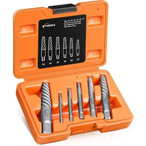 6 Pcs Screw Extractor Spiral Flute Bolt Extractor Set Stripped Screw Remover Cr-MO Easy Out Bolt Extractor Set Cool Gadgets for Men,Removing Stripped Screws and Broken Bolts