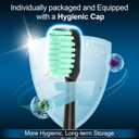 Replacement Toothbrush Heads 10 Pack,Compatible with AquaSonic Black Series (Black)