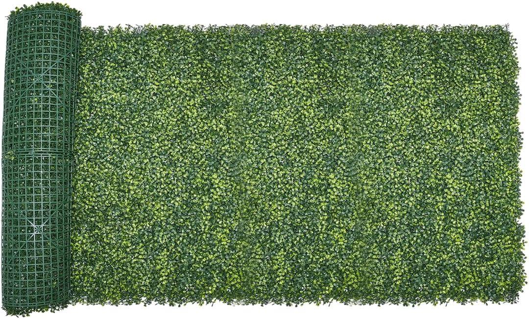 VEVOR Artificial Grass Wall Panels, 40 x 120 inch, Milan Grass Greenery Boxwood Panel for Indoor Outdoor Green Decor & Ivy Fence Covering, Privacy Backdrop Wall Hedge Screen for Garden