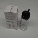2 in 1 Oil Dispenser and Oil Sprayer, 470ml Dispenser Bottle Spray and Pour, Glass Olive Oil Sprayer for Cooking, Food-Grade Oil Spray Bottle Mister Spritzer for BBQ, Air Fryer, Kitchen (Black)