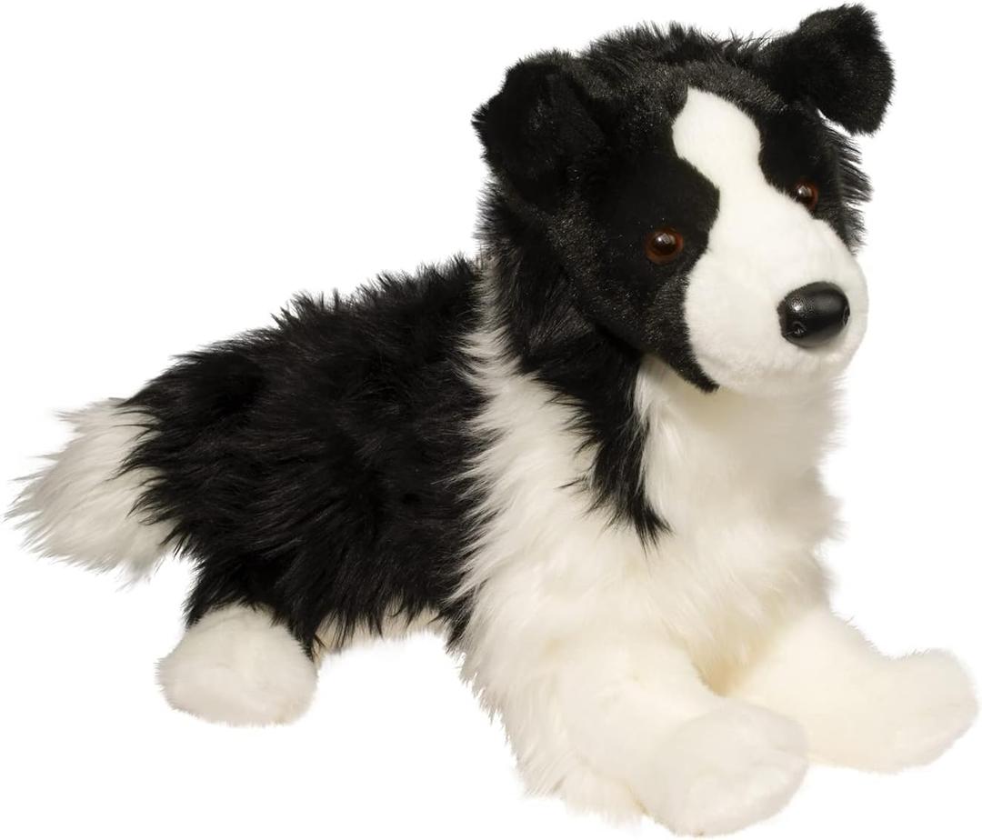 Douglas Chase Border Collie Dog Plush Stuffed Animal | 16-inch